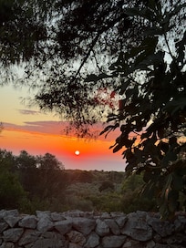 Sonnenuntergang auf der Terrasse