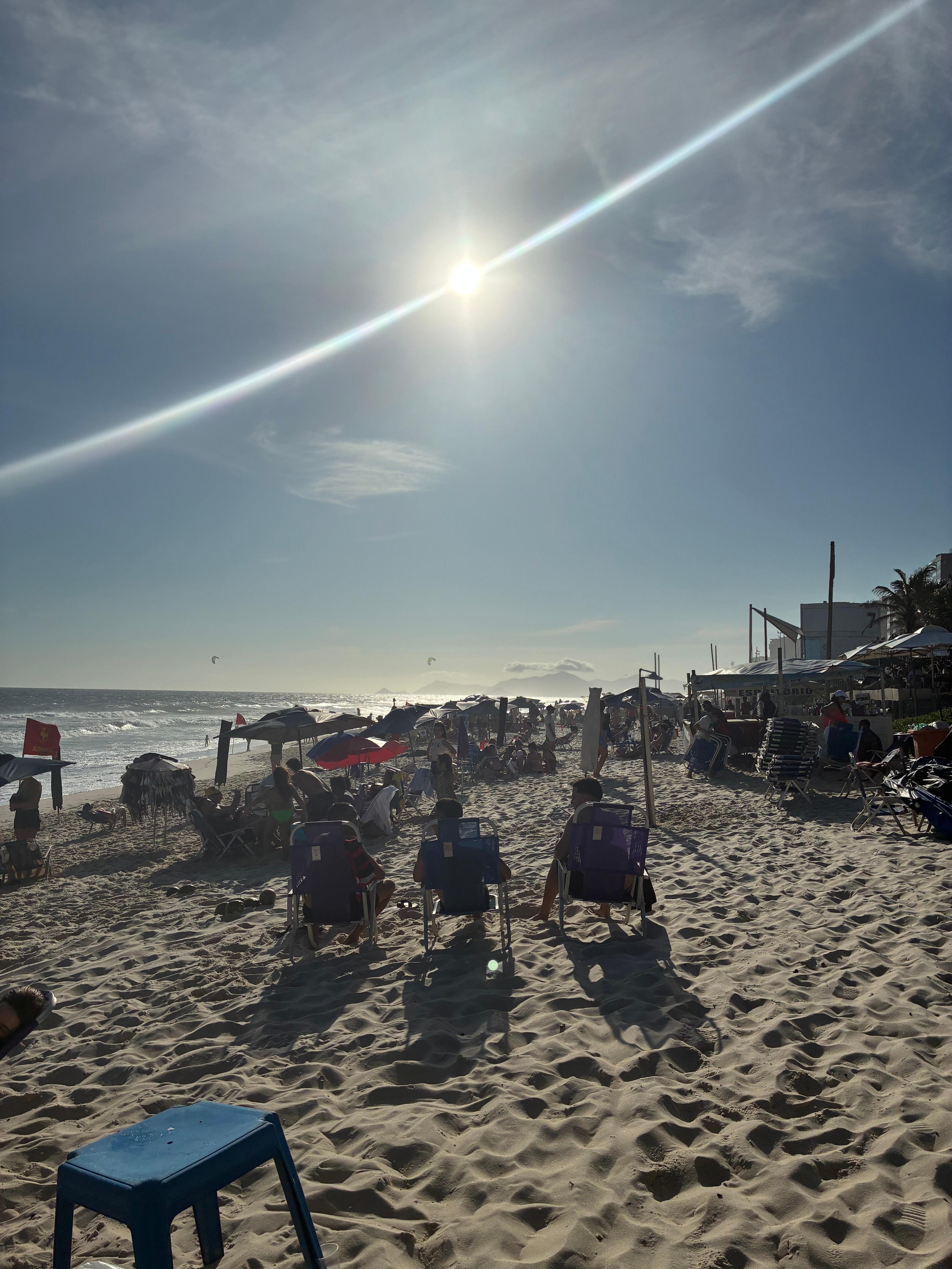 Praia da Barra da Tijuca em frente. 