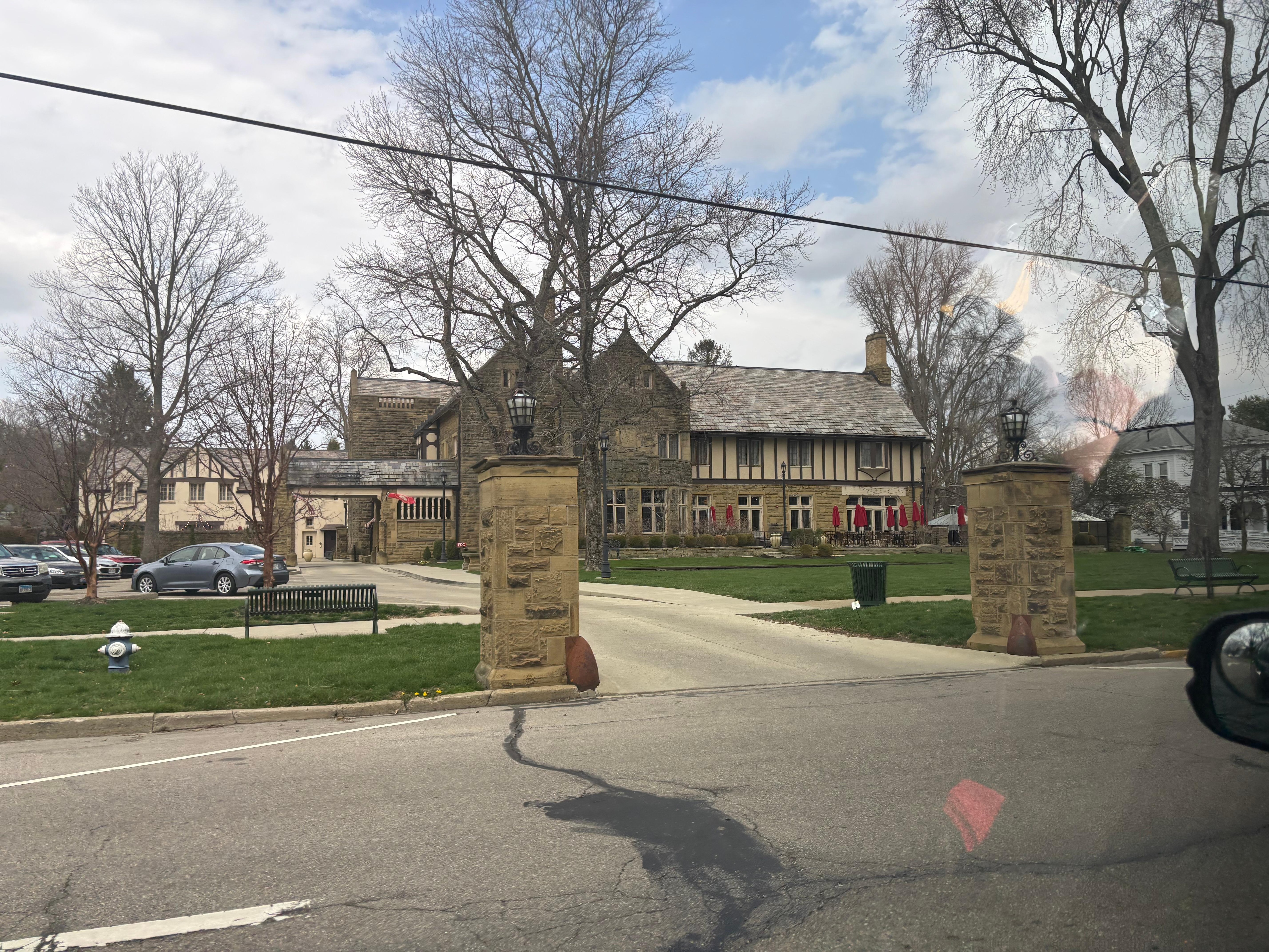 Outside. Just 1/2 block from restaurants and local favorite wilts frozen custard