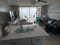 View from kitchen out to balcony