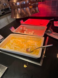 Barely any food to eat at the buffet when arrived.