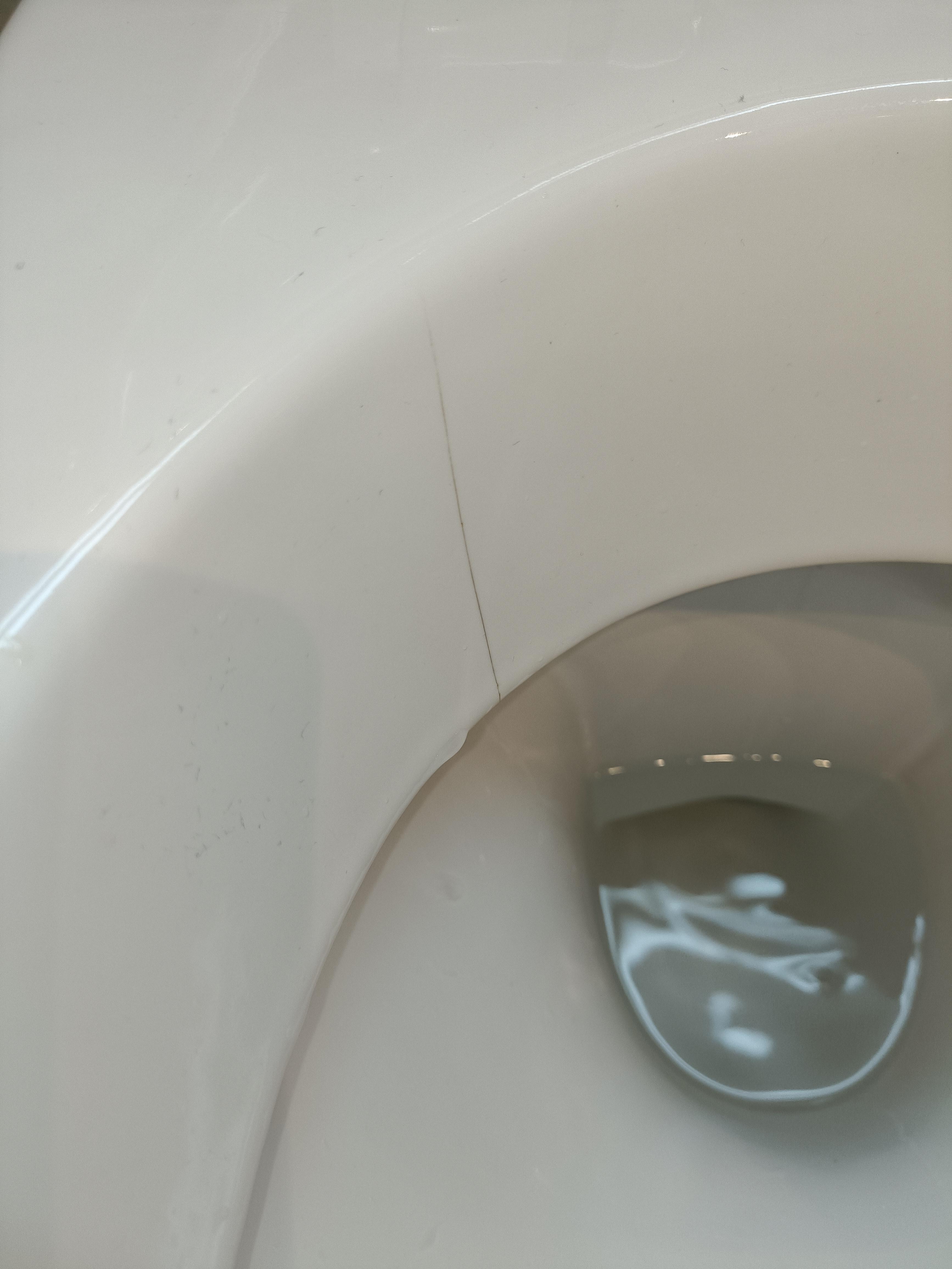 Broken toilet rim