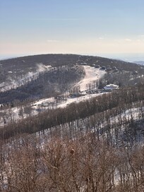 View of the ski slopes