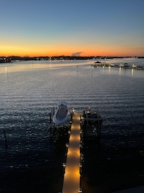 Sunrise from the rooftop deck.