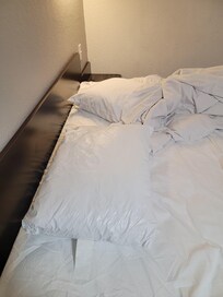 Plastic pillows felt like sleeping on a shopping bag.