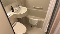 Bathroom and bathtub