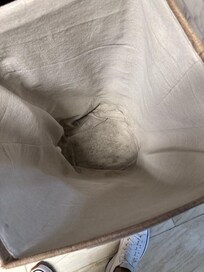 Dirty moldy linen basket