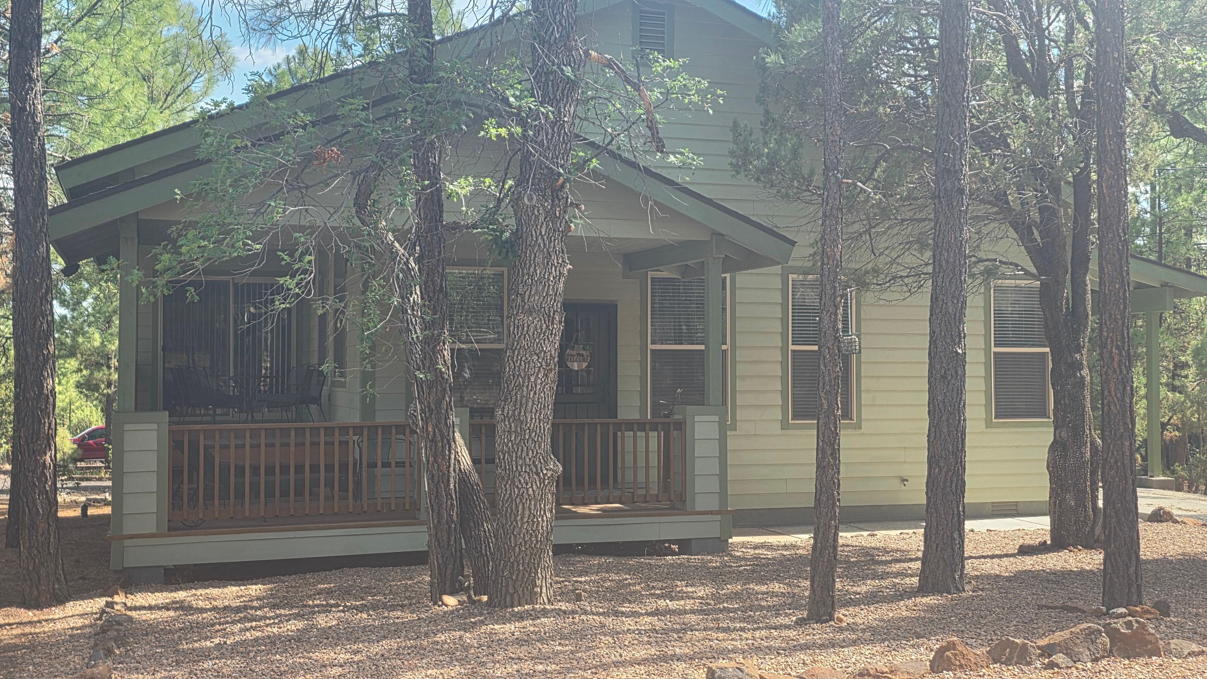 Beautiful house among the trees.