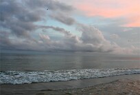 Beachside sunset.