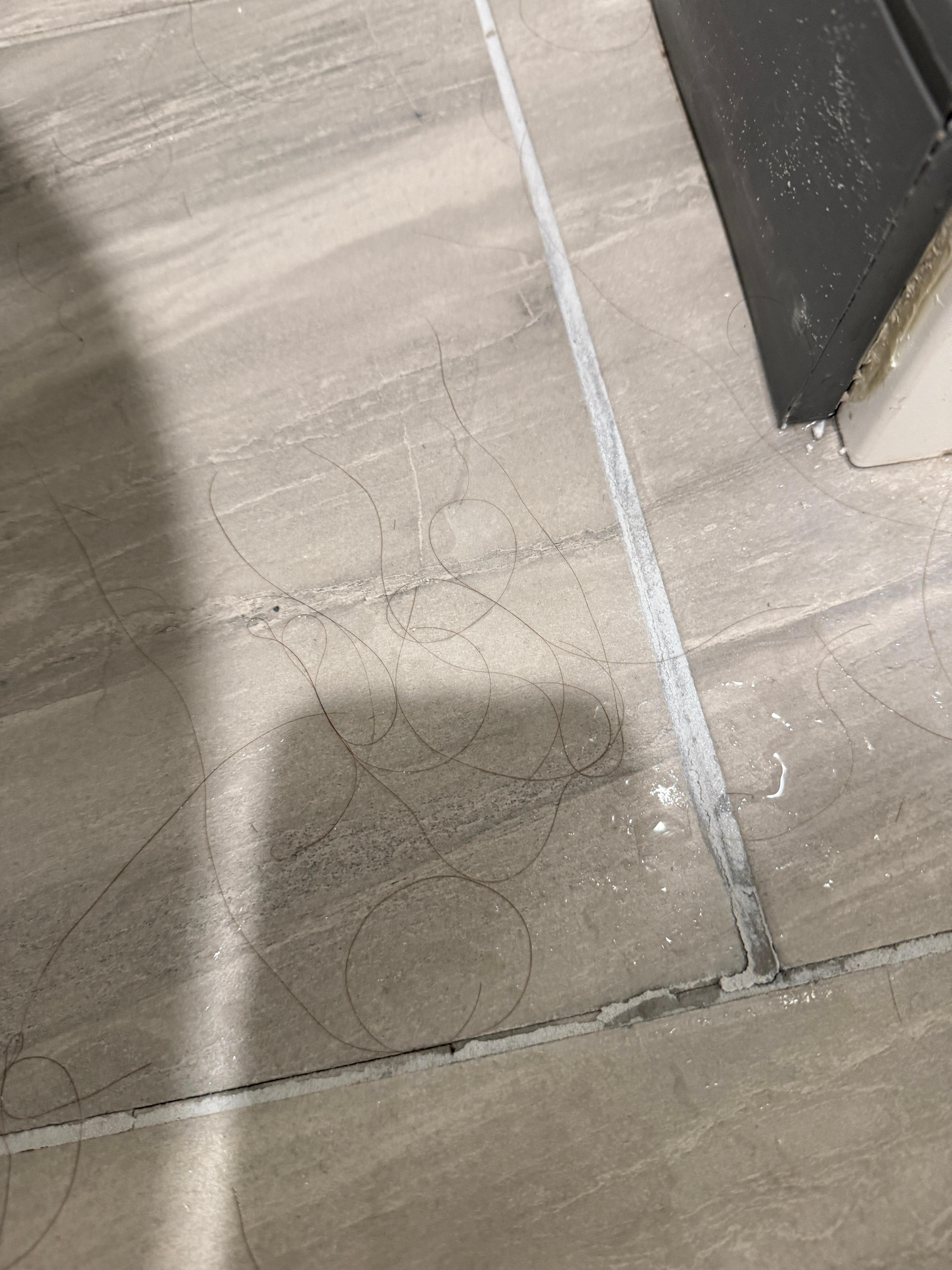 Hairs on floor