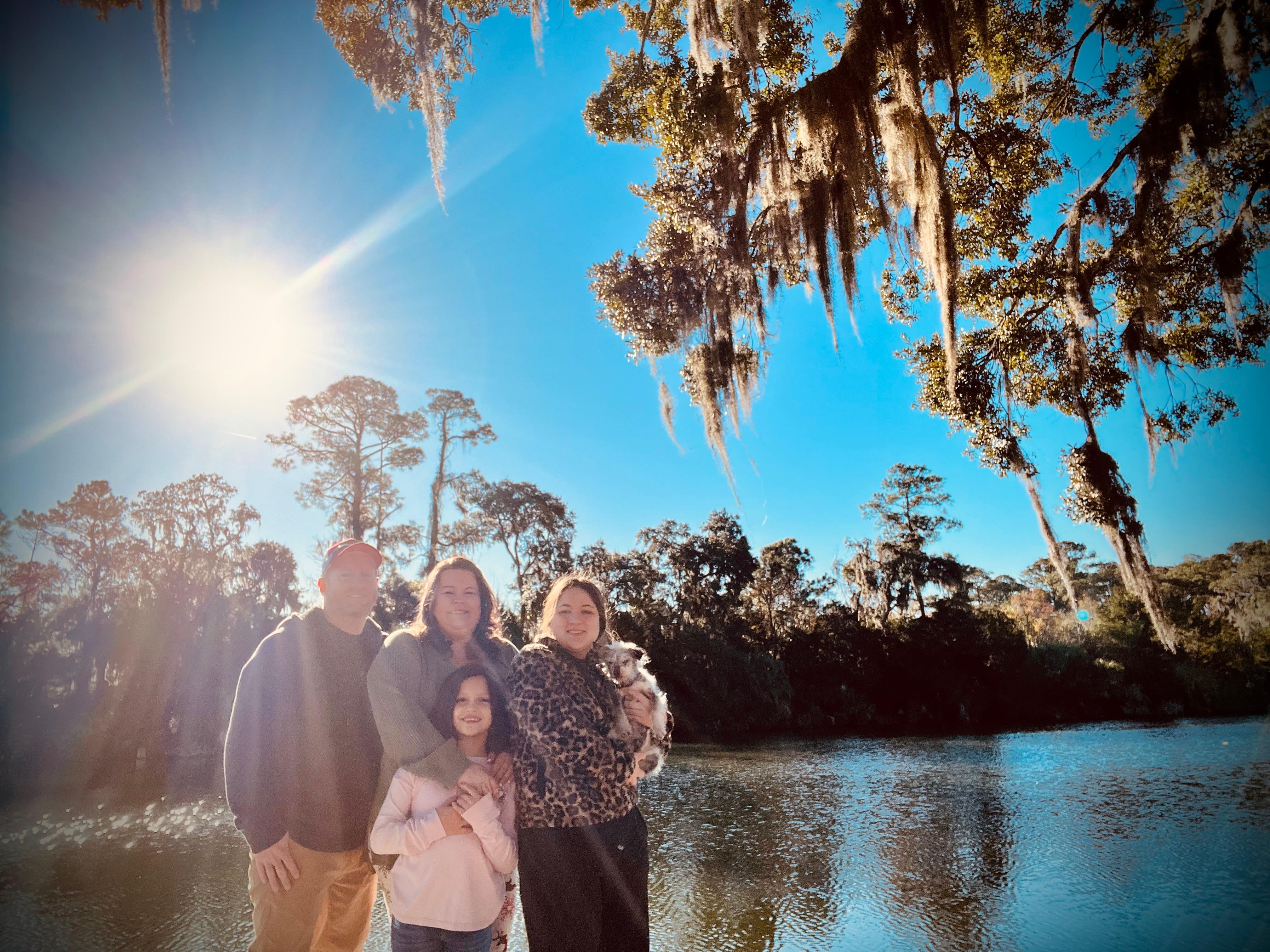 We all enjoyed finishing off the dock! It took us a few days to figure out what Ga fish like - SHRIMP!