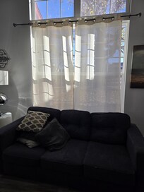 Thin curtains, not good at night for privav