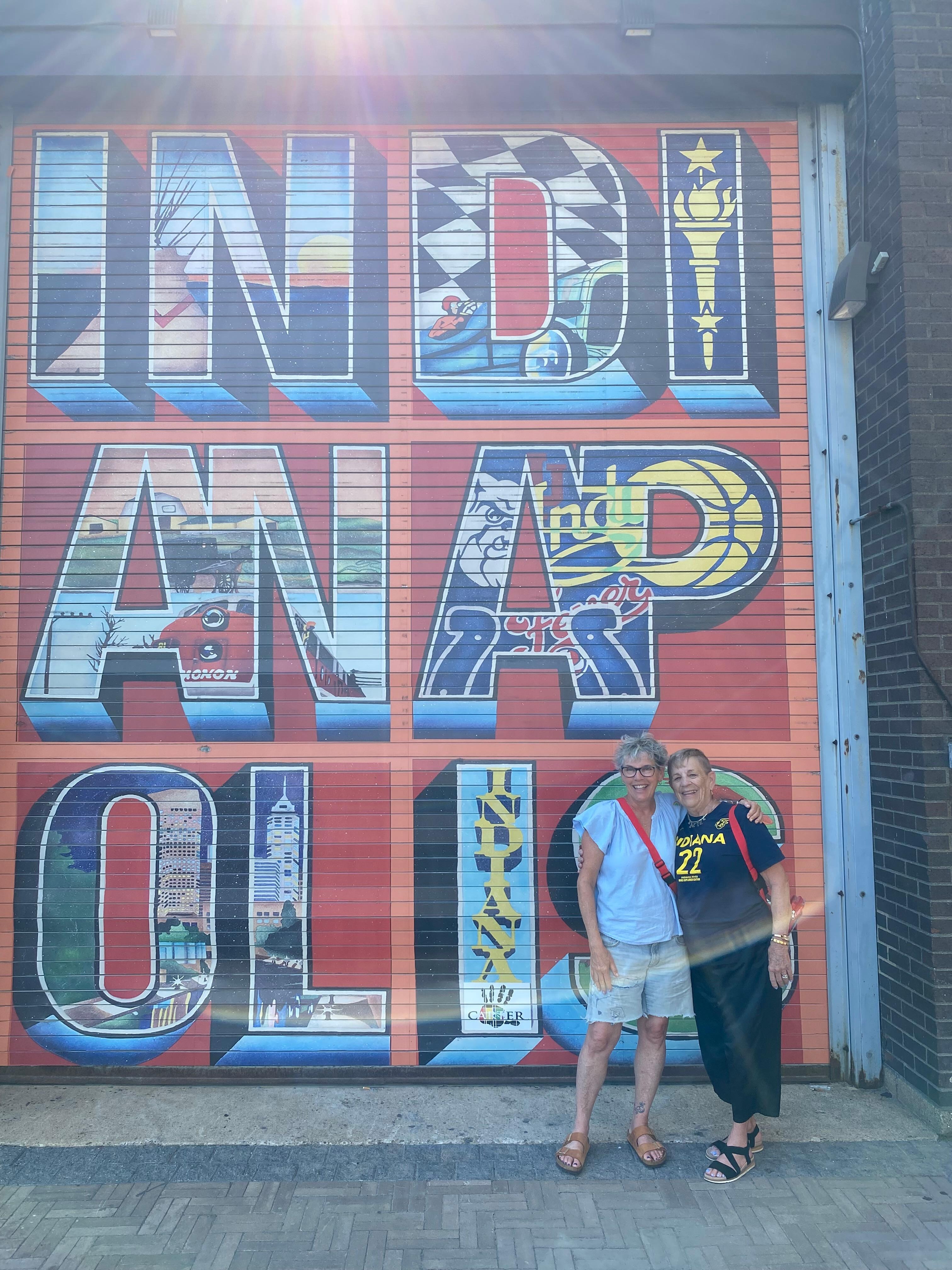 Great mural in the parking lot right outside the front door. 