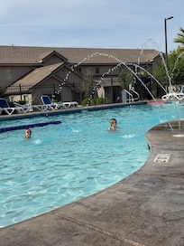 Loved that the pool had a shallow area for little ones.