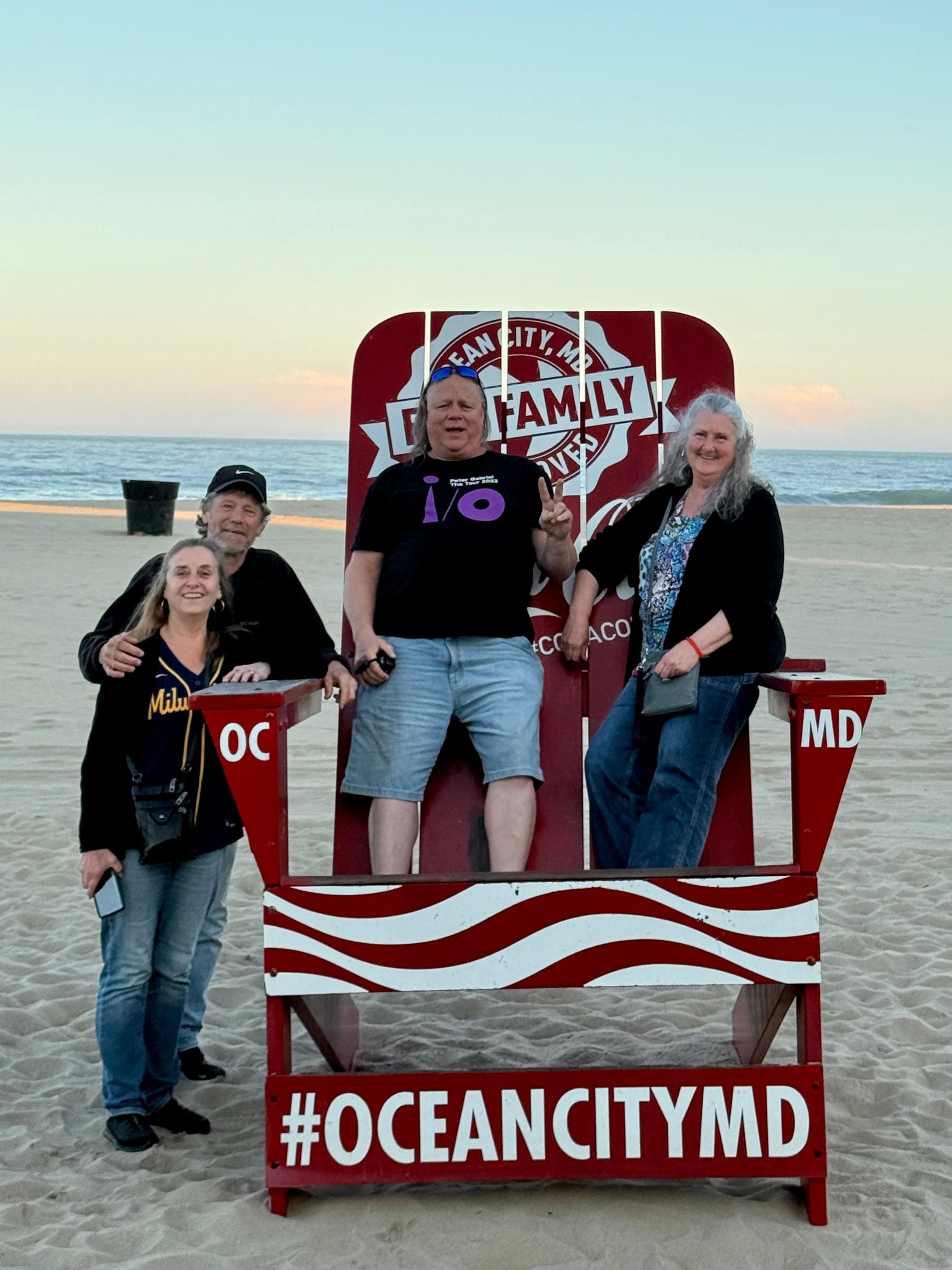 Large chair on the beach