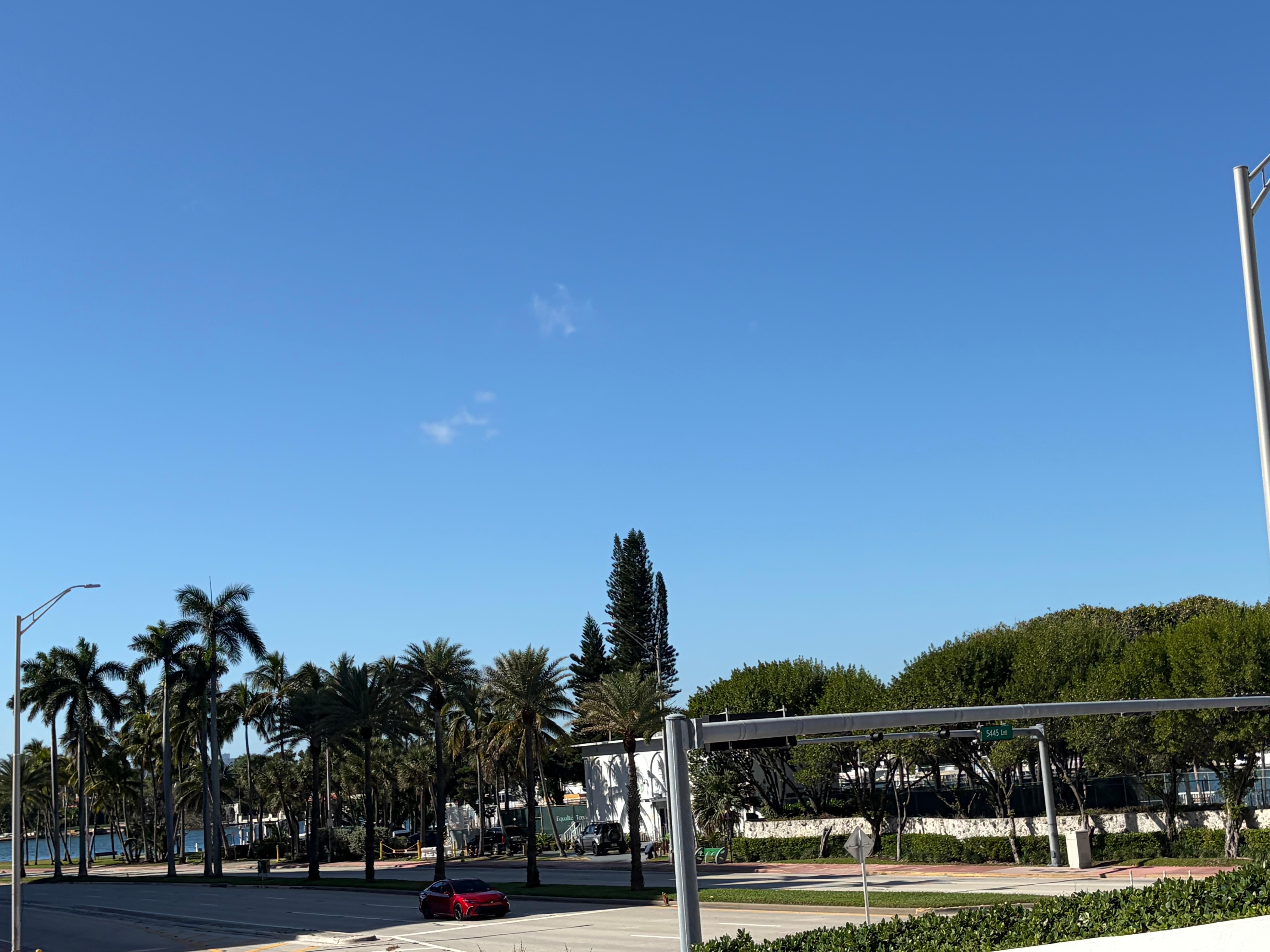 Front view looking away from location 