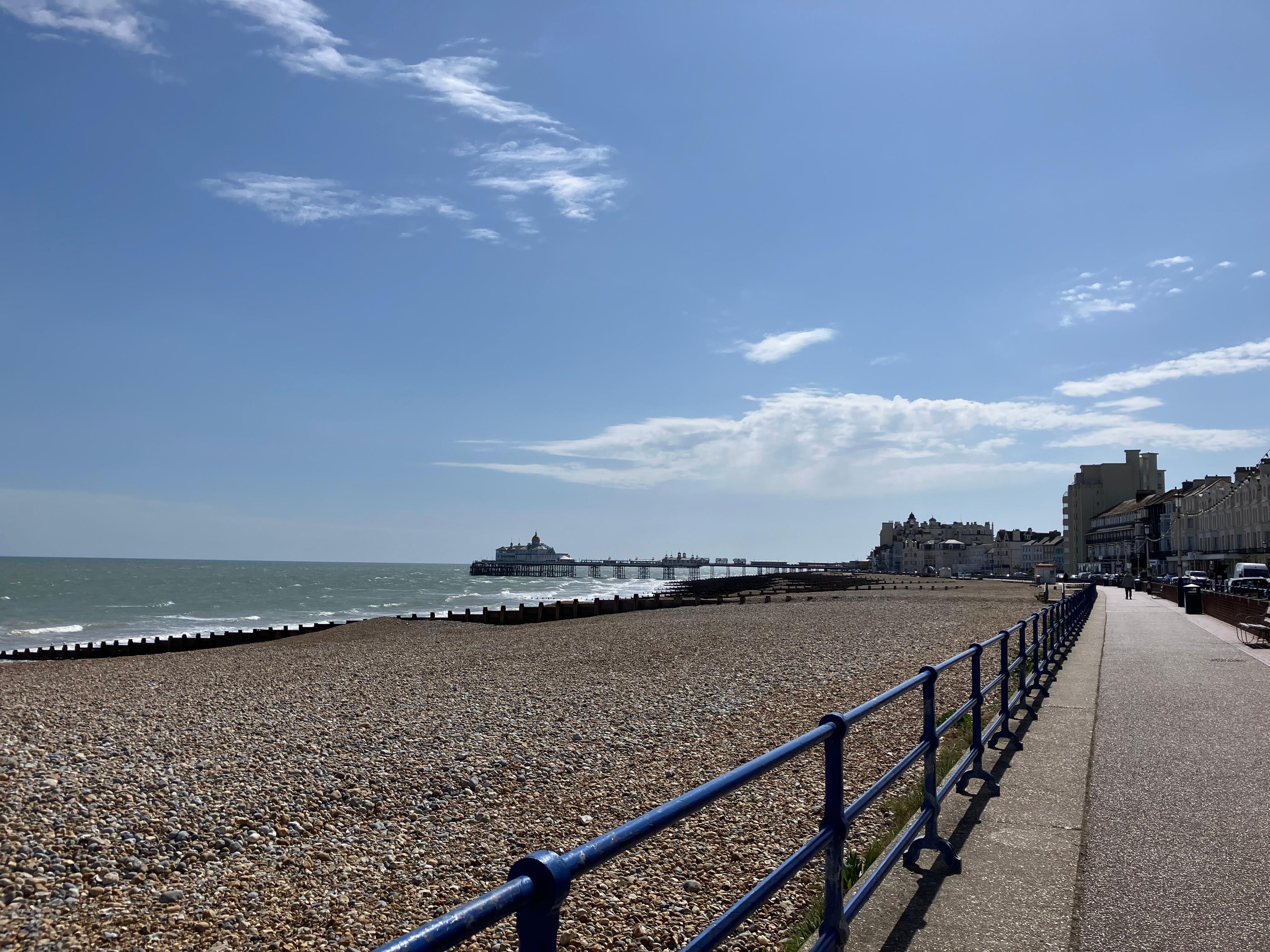 A photo from the seafront in Eastbourne 