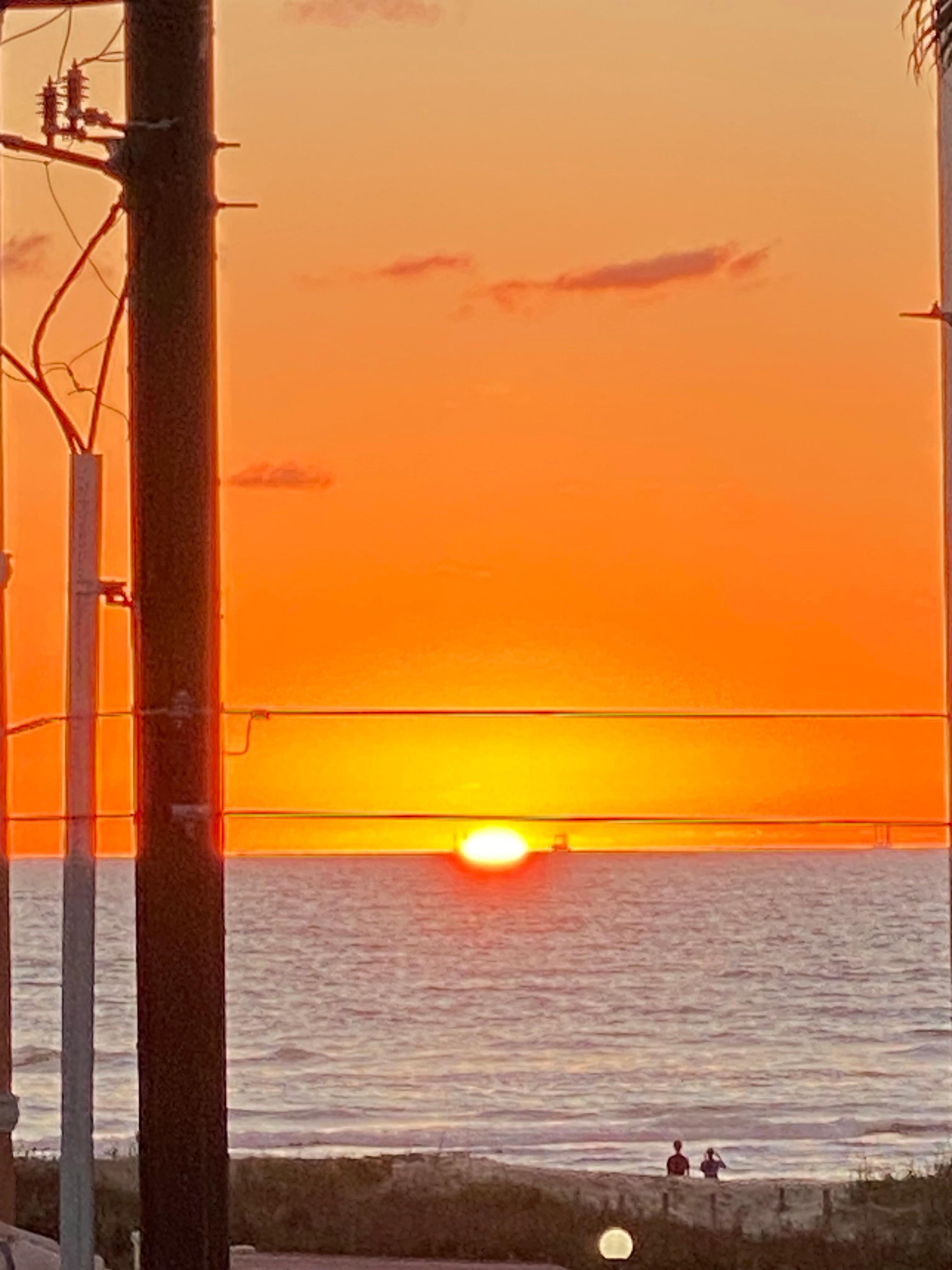 Sunrise viewable this time of year. 