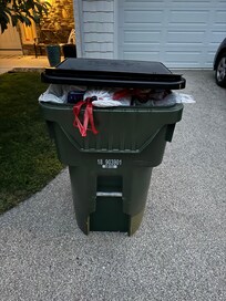 My husband rolled this can outside for them to pick up the next day.