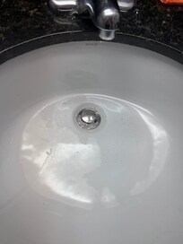 Hairs in the sink. Room not cleaned beforehand.