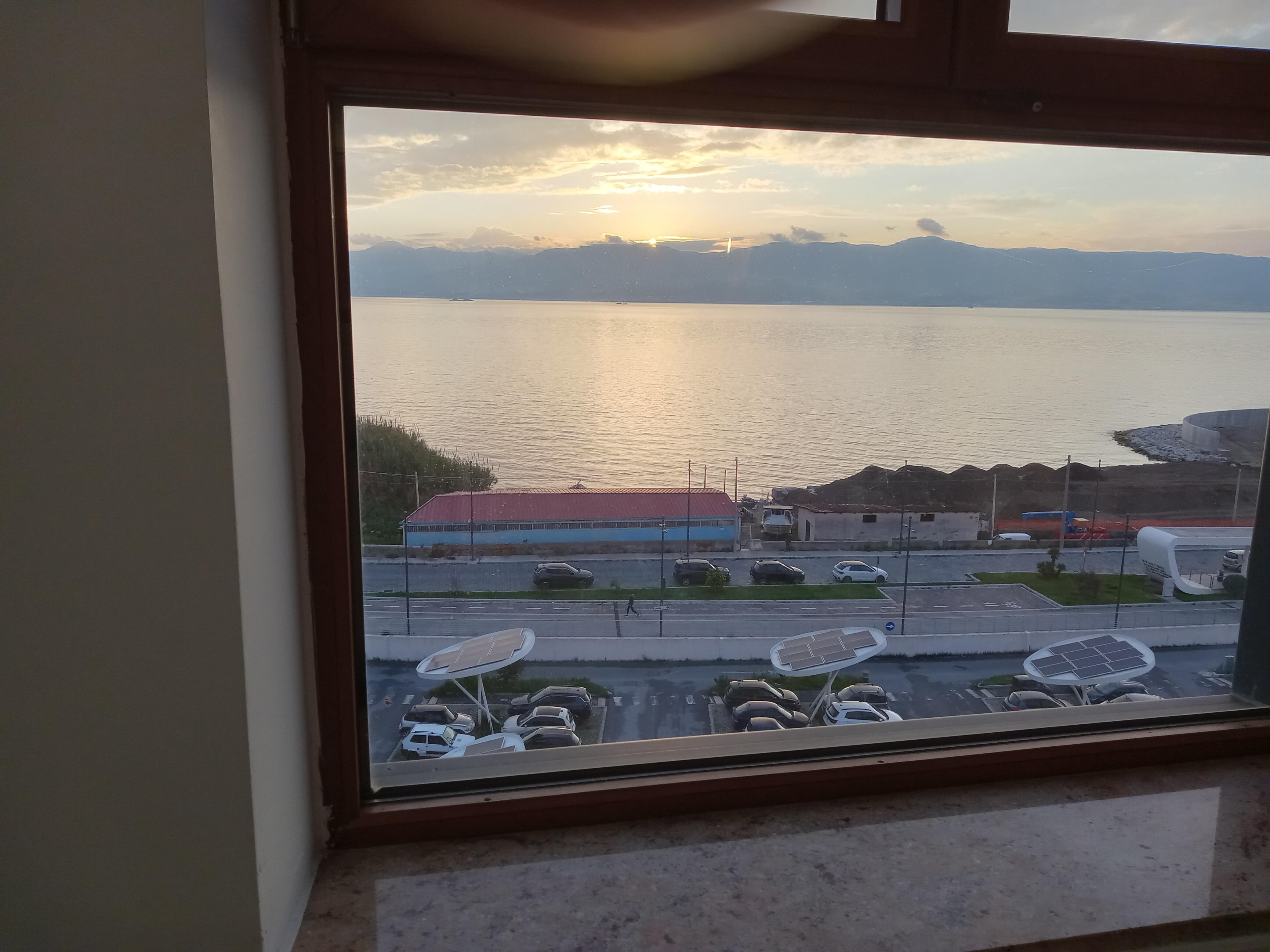 Straits of Messina from our suite window
