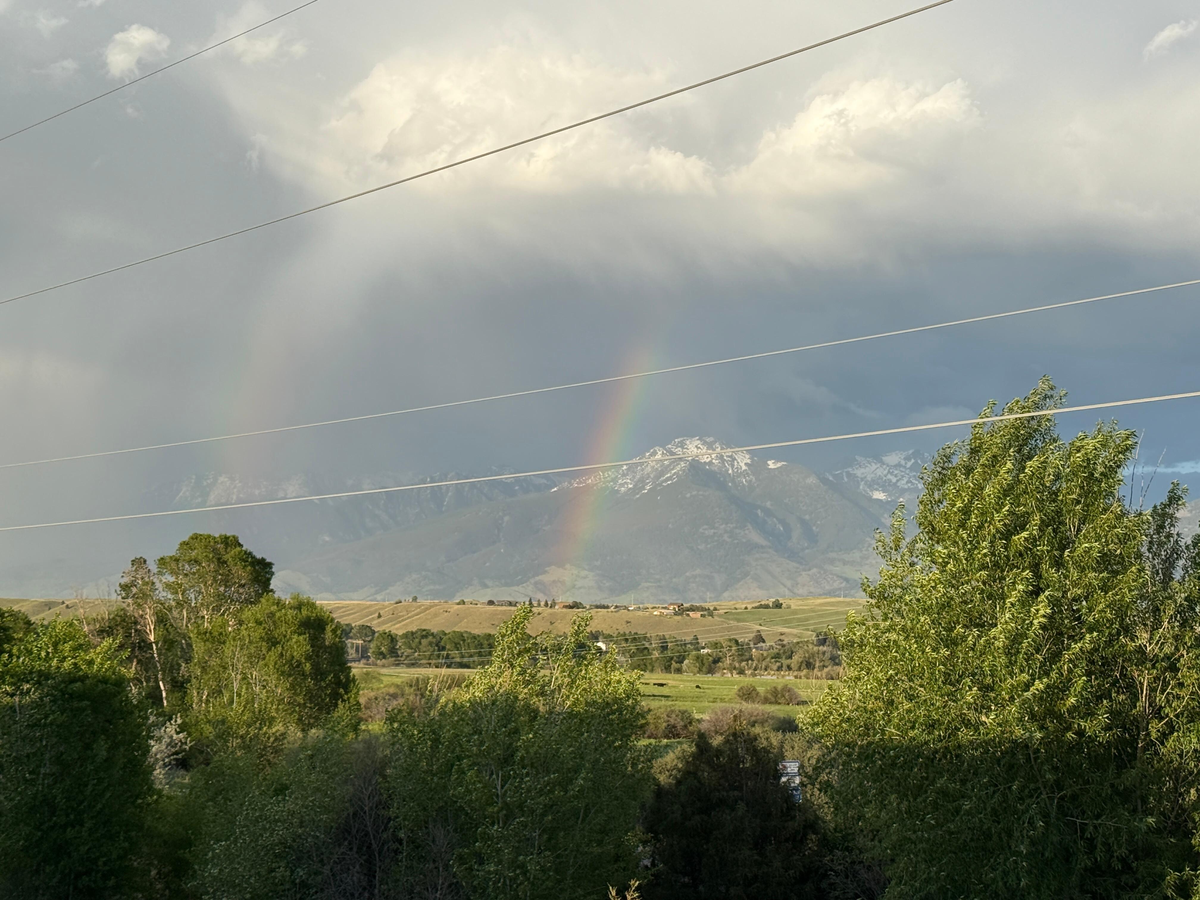 Double rainbow from the deck. 