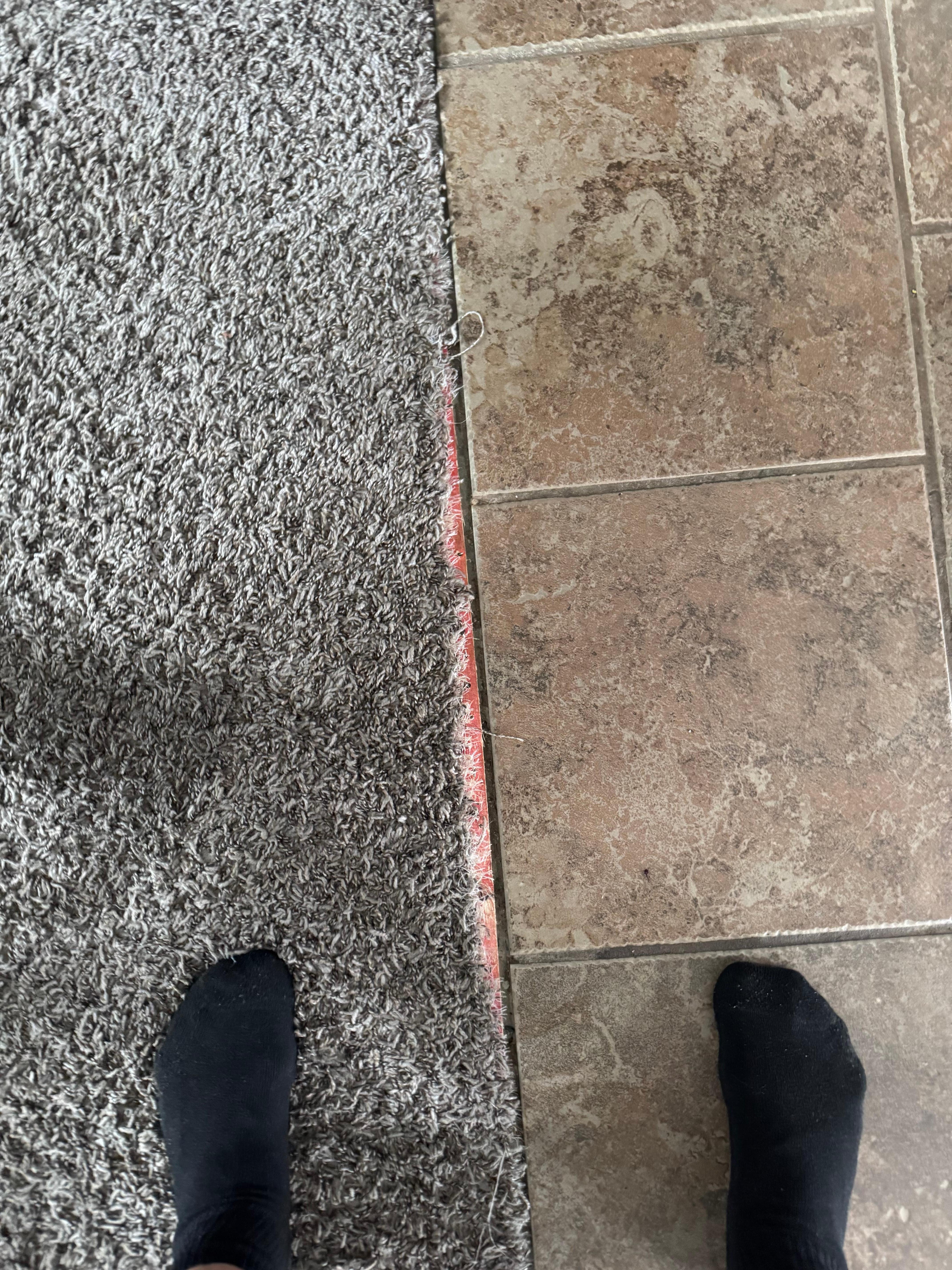 Carpet nail strip exposed