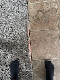 Carpet nail strip exposed