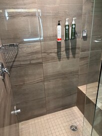 Loved the steam bath option in the shower!