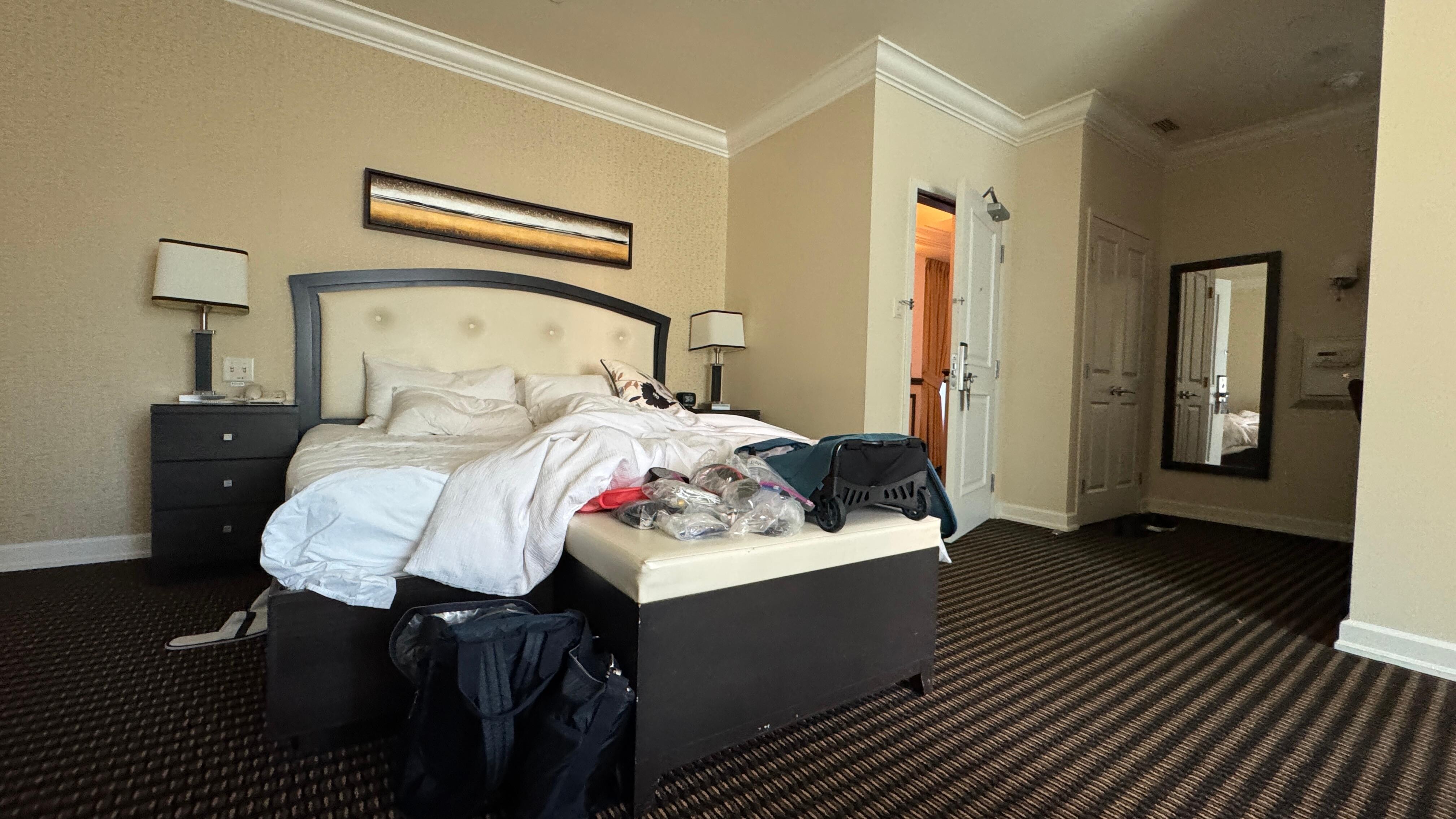 The bed was comfortable, considering that I am very sensitive to overly firm or lumpy beds.