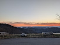 View from the parking lot at the top of the mountain