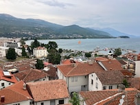 View of lake Ohrid from balcony