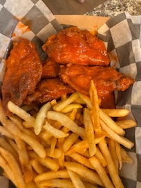 Buffalo wings from the pool deck