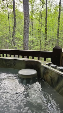 The view from the hot tub on Easter morning. Beautiful, peaceful, serene.