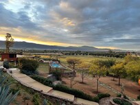 Sunrise outside our door.