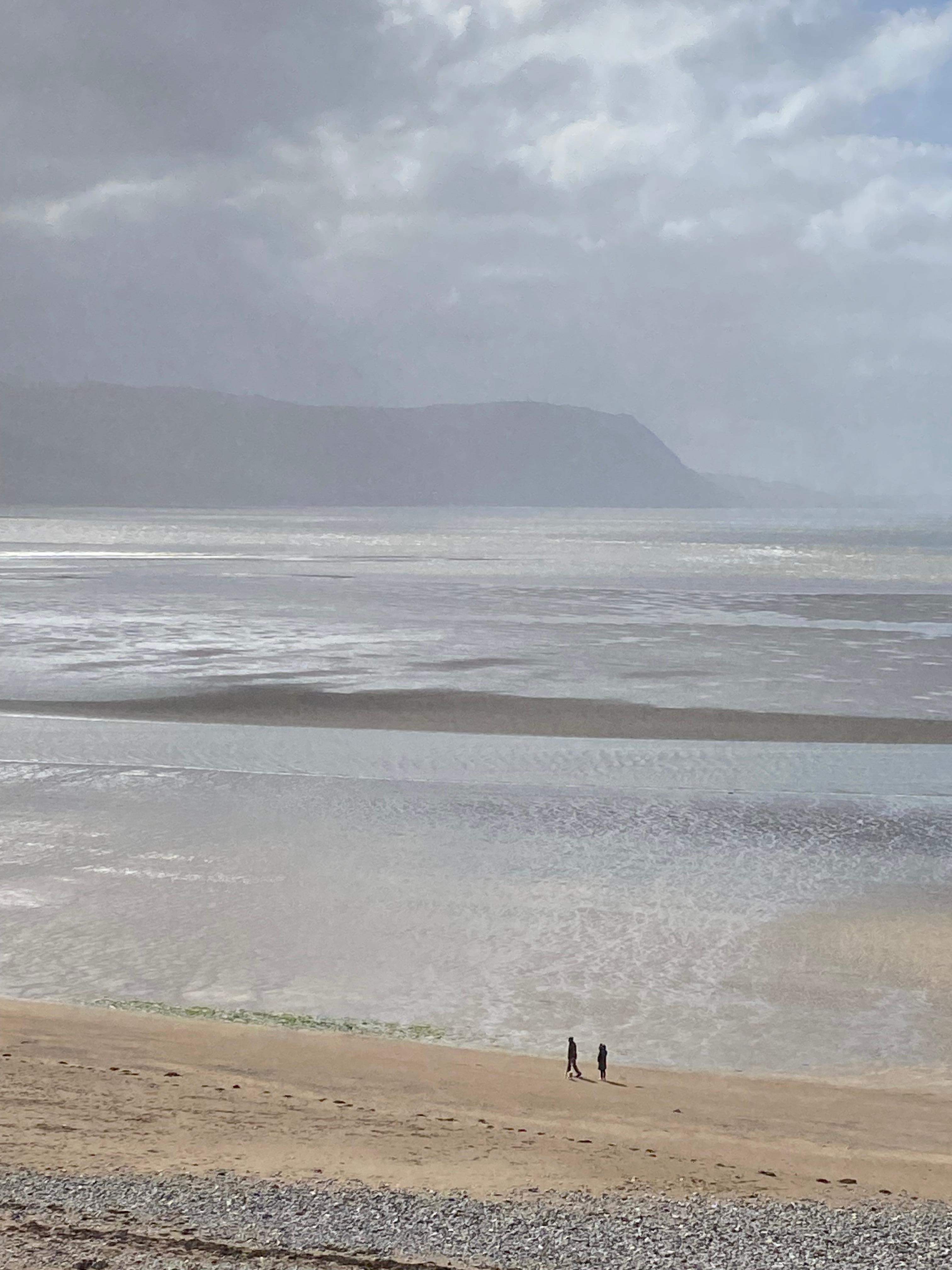 A zoomed in view looking towards the West beach.