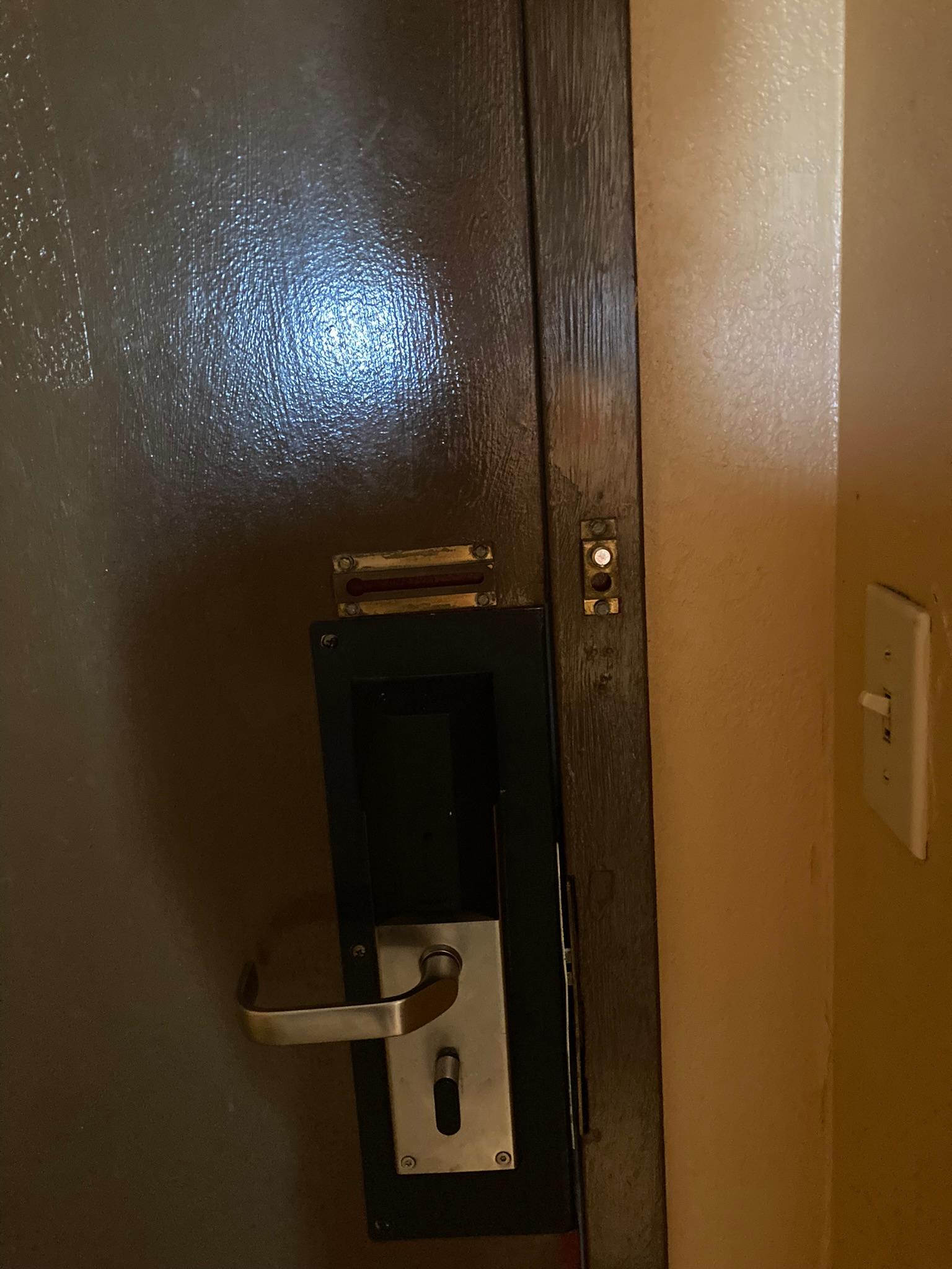 chain missing from door