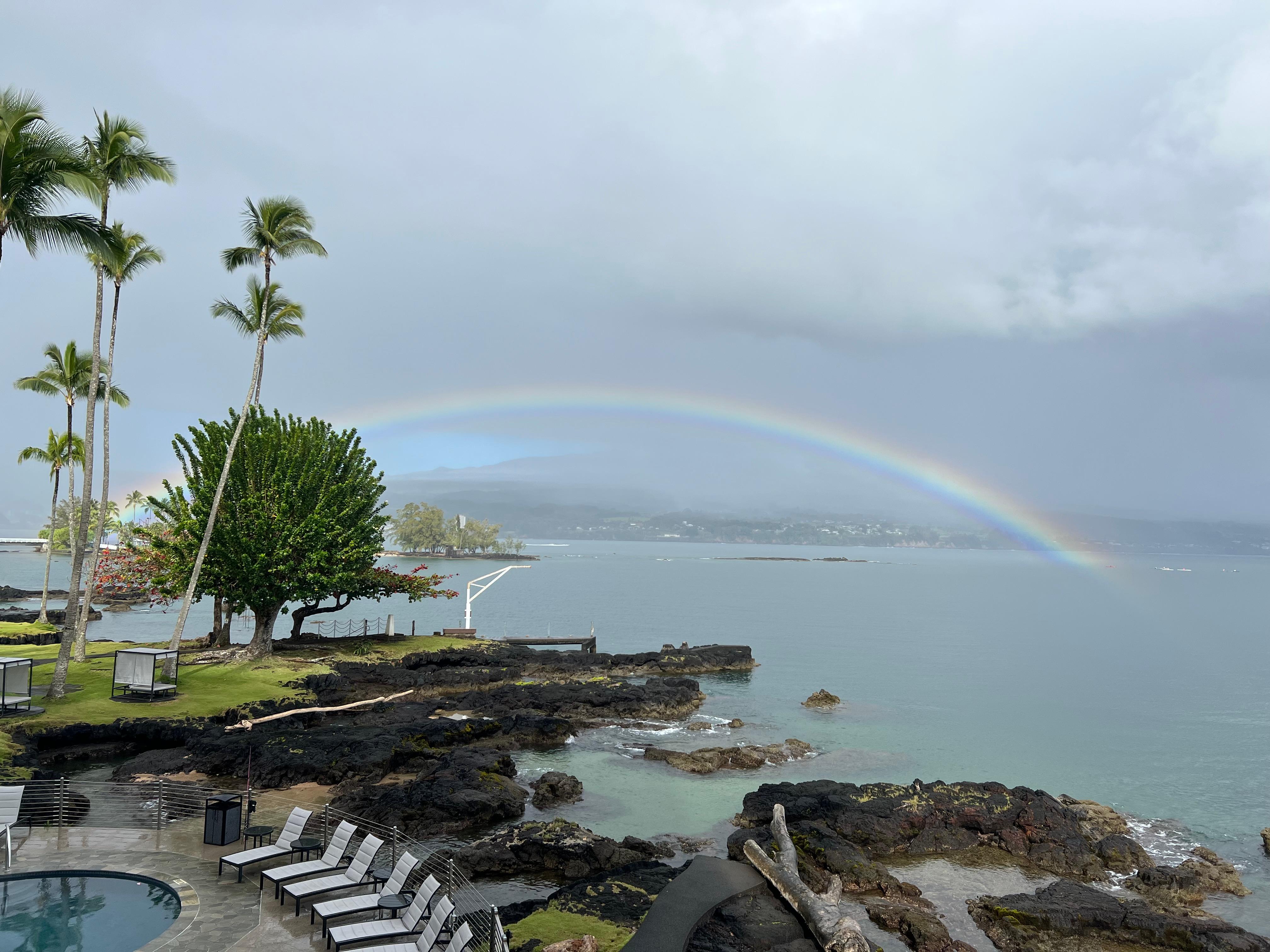 Rainbow over Hilo Bay.