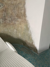 Water damage on the wall