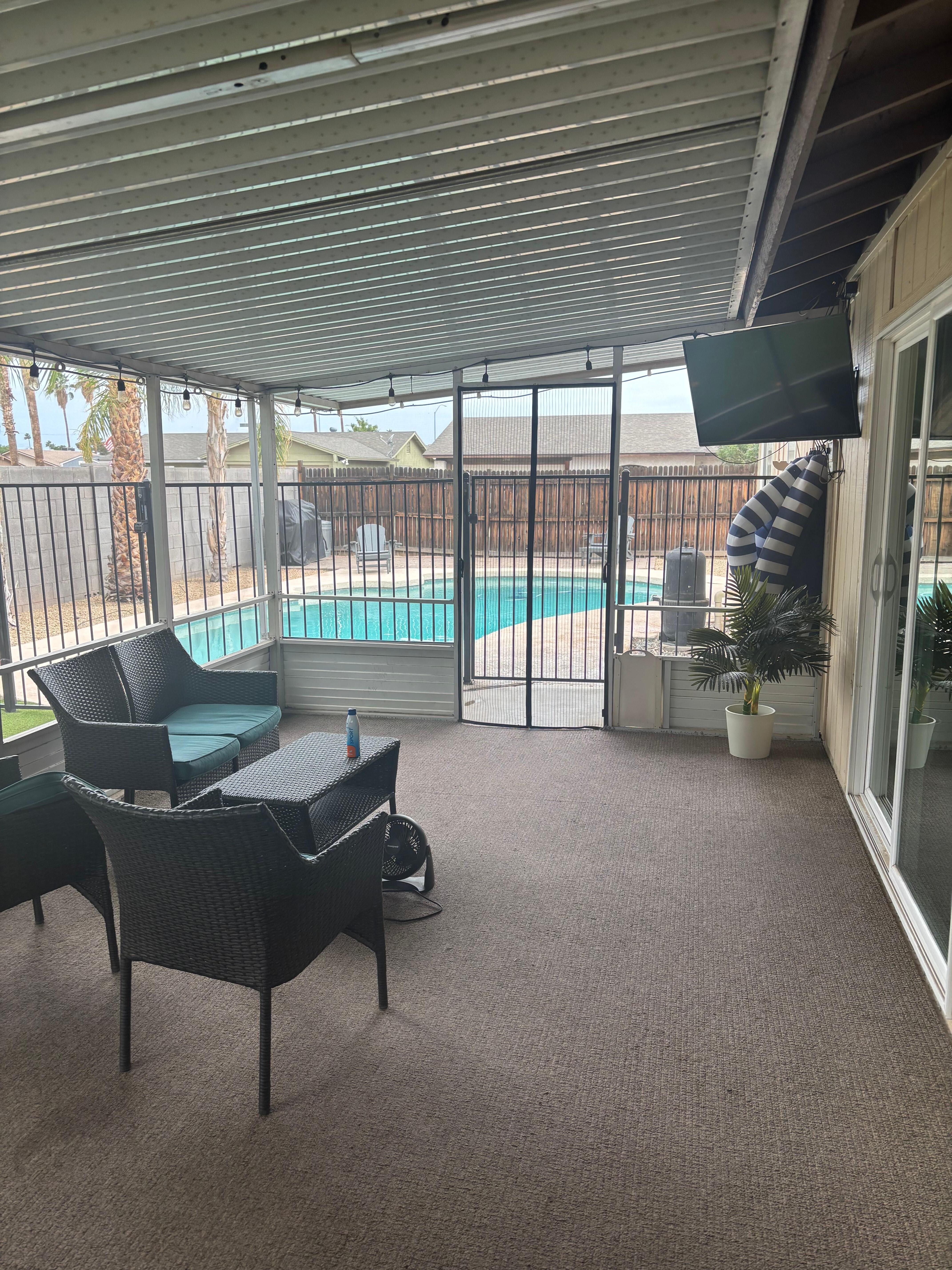 Screened in patio