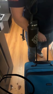 Human feces on the floor