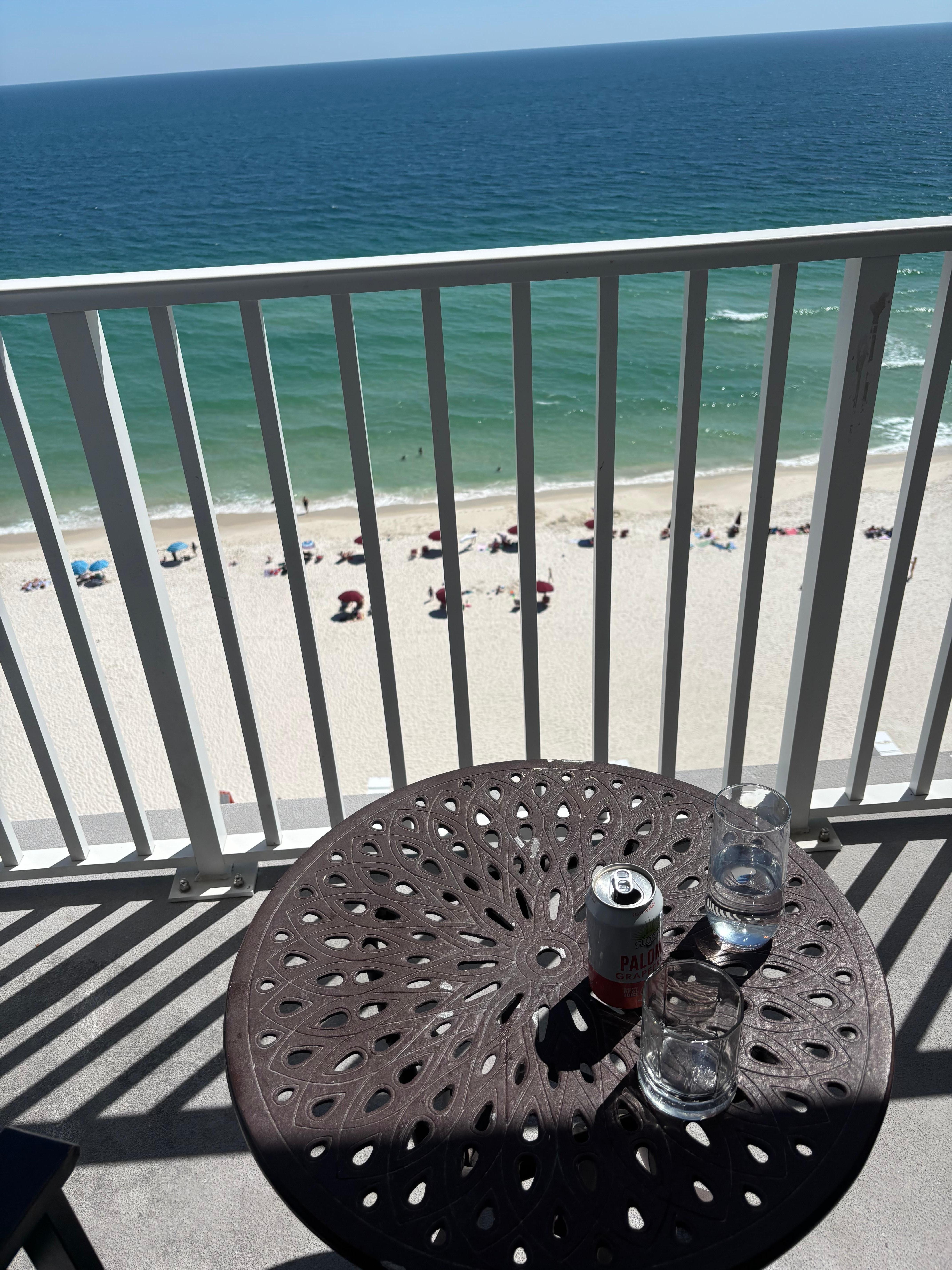 View of Gulf from a seat on the Balcony