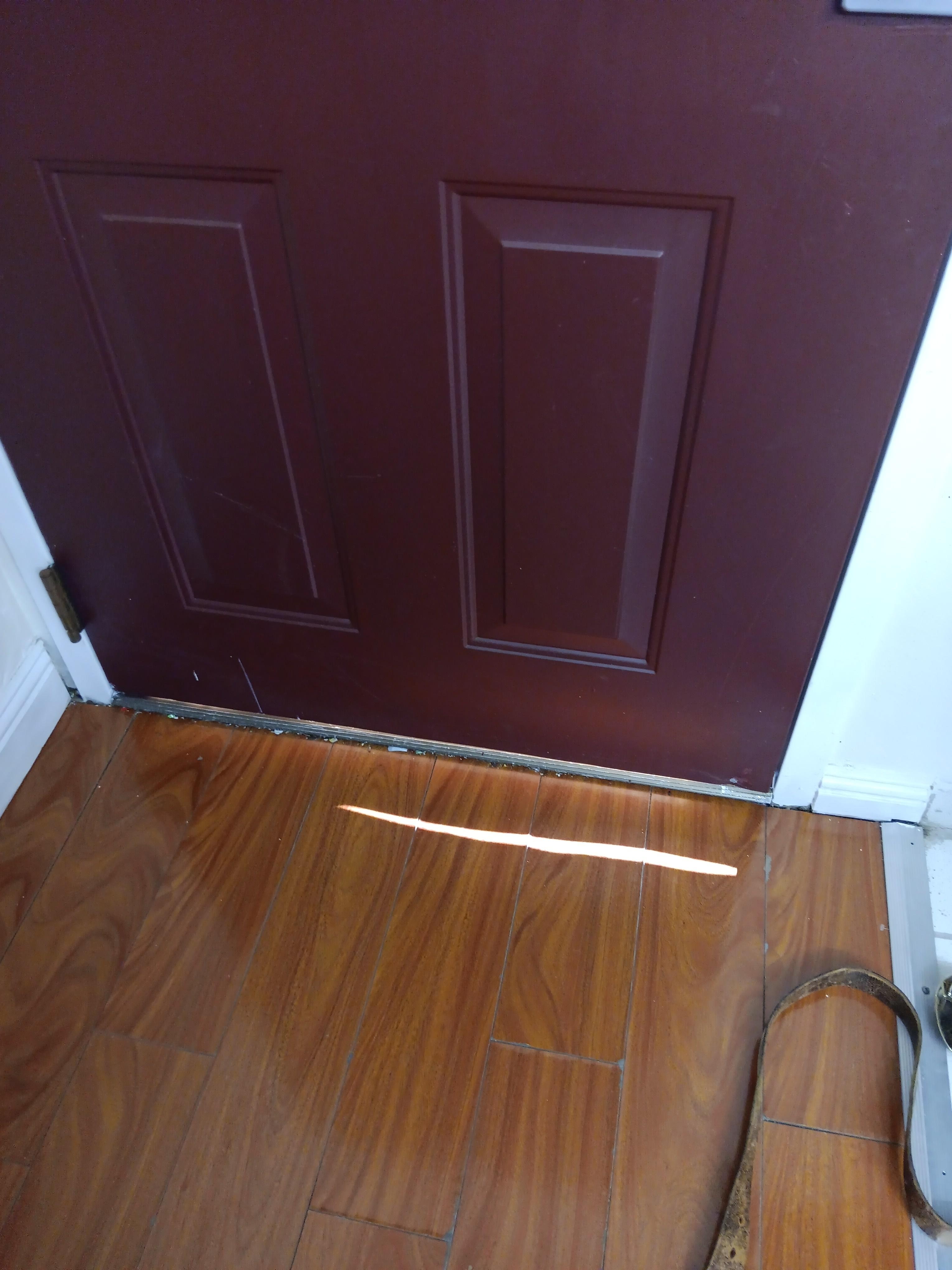 Door missing seal from outside