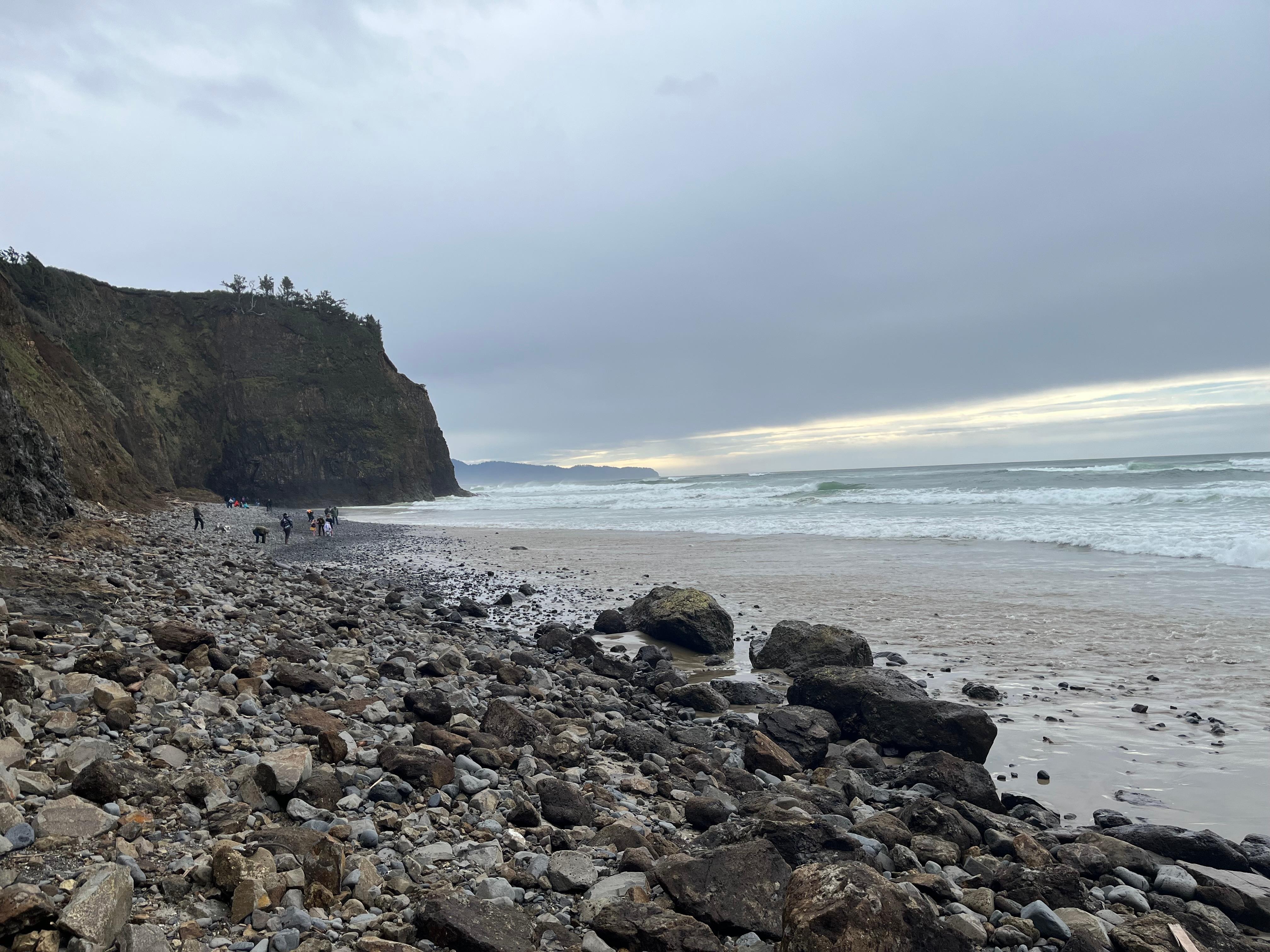 This is the view from the other end of the little bonus beach