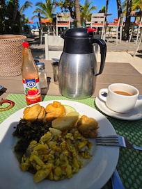 Ackee and saltfish for breakfast