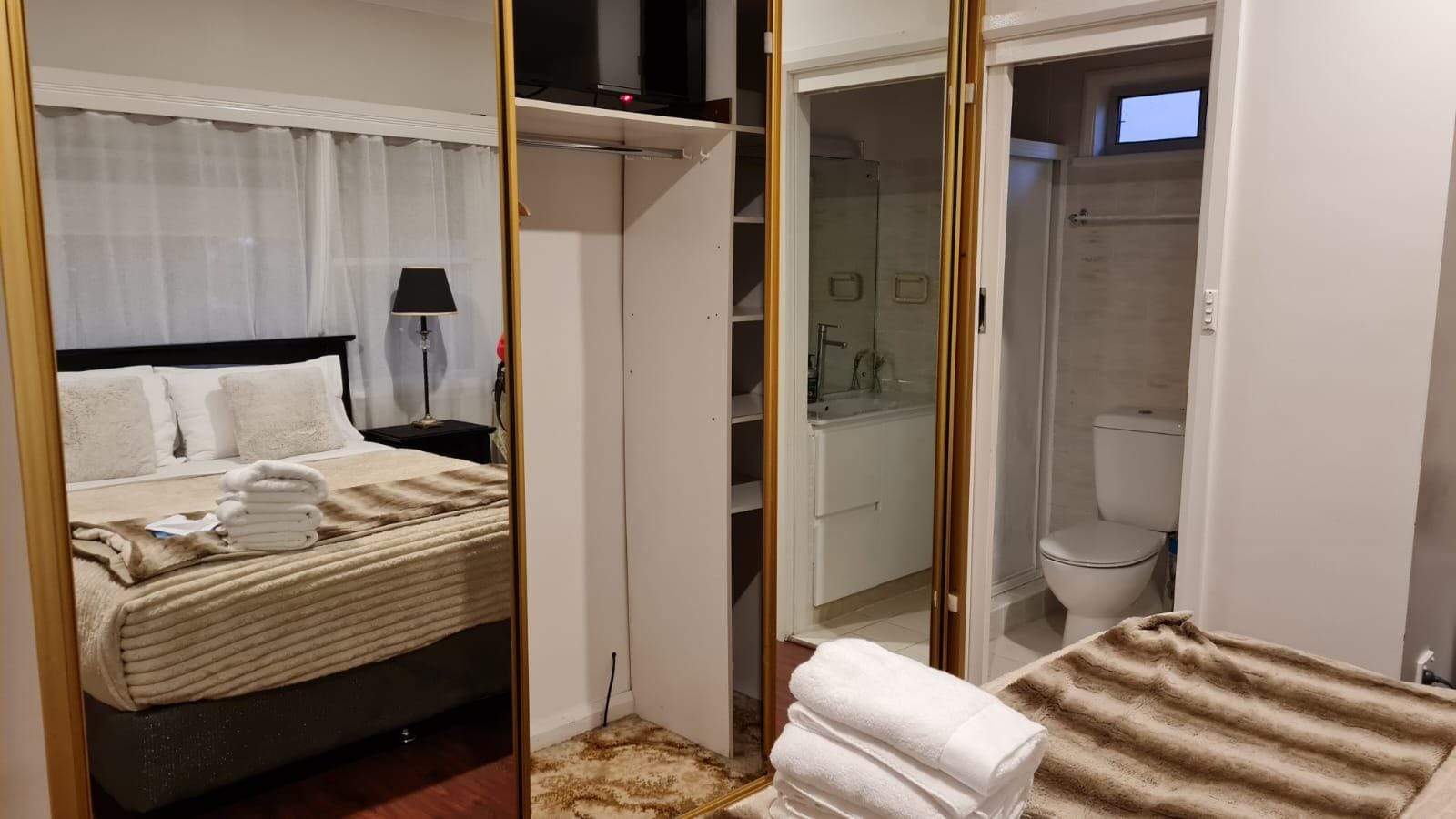 This is my room with toilet and shower.