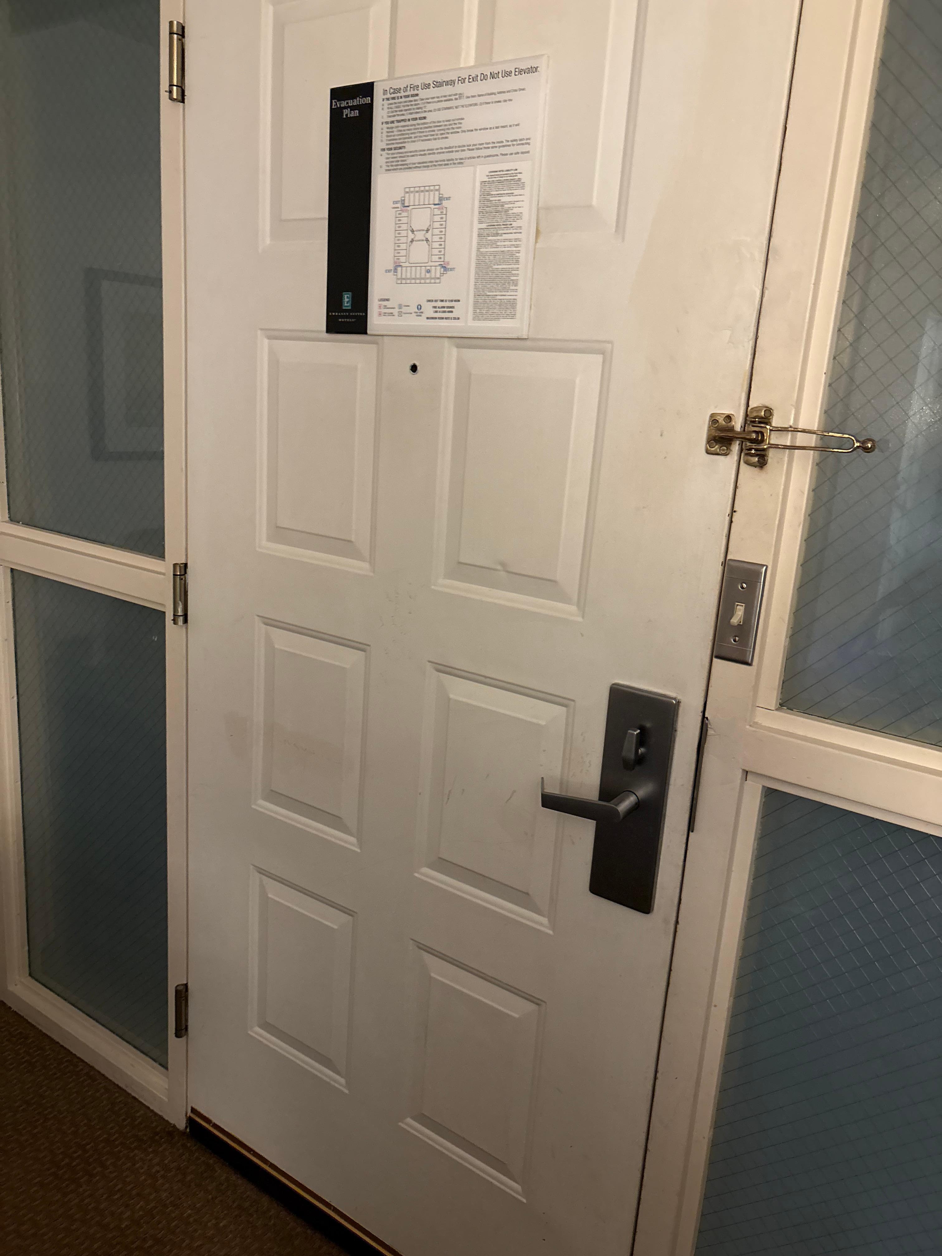 Door could’ve been wiped down 