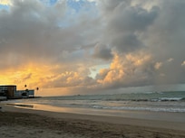 The beach is about a 1-minute walk; it's right across the street, beautiful, good amount of sand, and swimmable.
