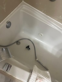 No shower fixed by adding suction type cut to hold the wand up like a shower but the suction cup feel in a short period of time.