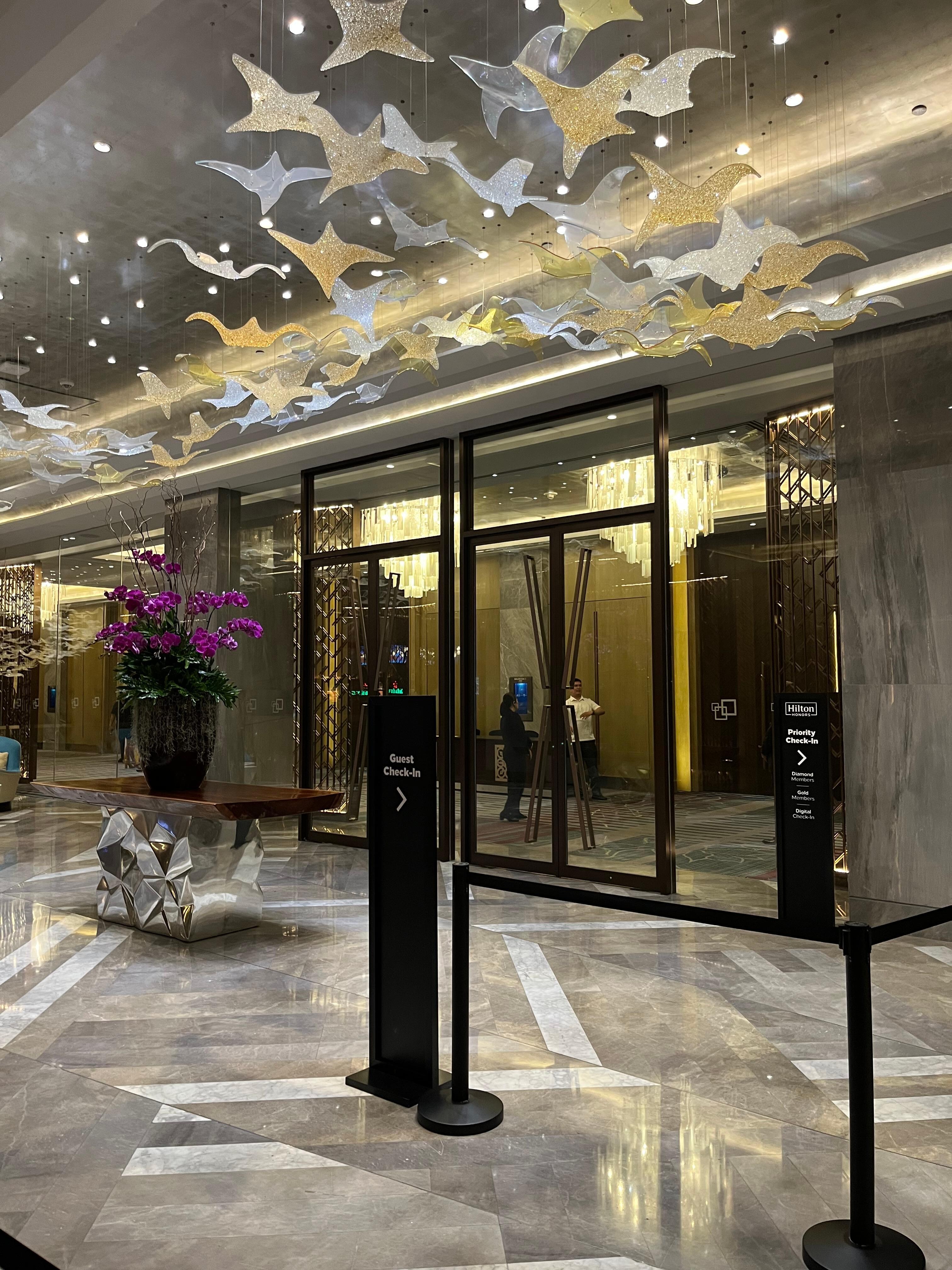 Beautiful lobby at check in